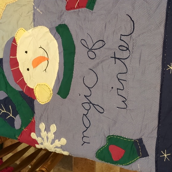 NWOT Beautiful Vintage Snowman Quilt. - Picture 2 of 7